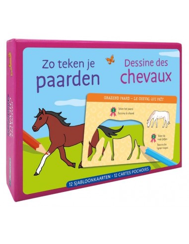 Zo teken je paarden - 12 sjabloonkaarten