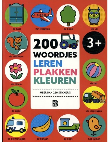 200 woordjes leren plakken en kleuren